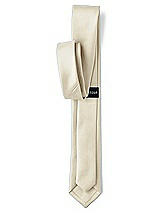 Rear View Thumbnail - Champagne Matte Satin Narrow Ties by After Six