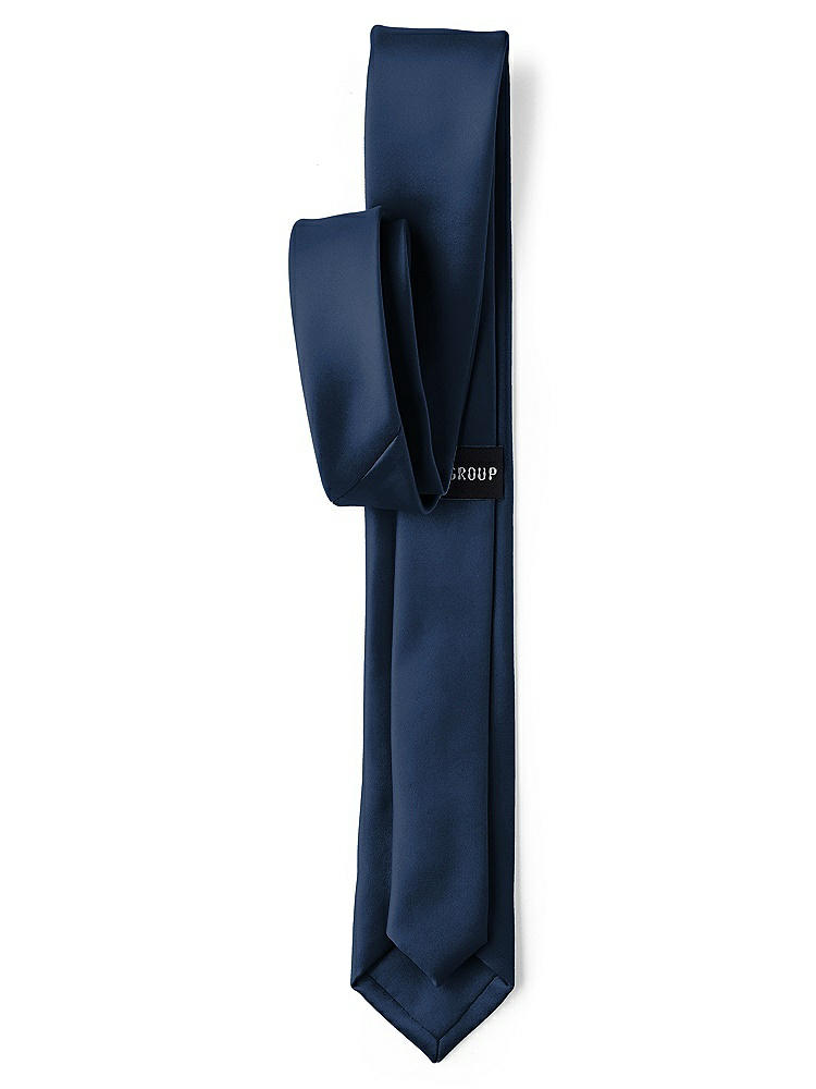 Back View - Midnight Navy Matte Satin Narrow Ties by After Six