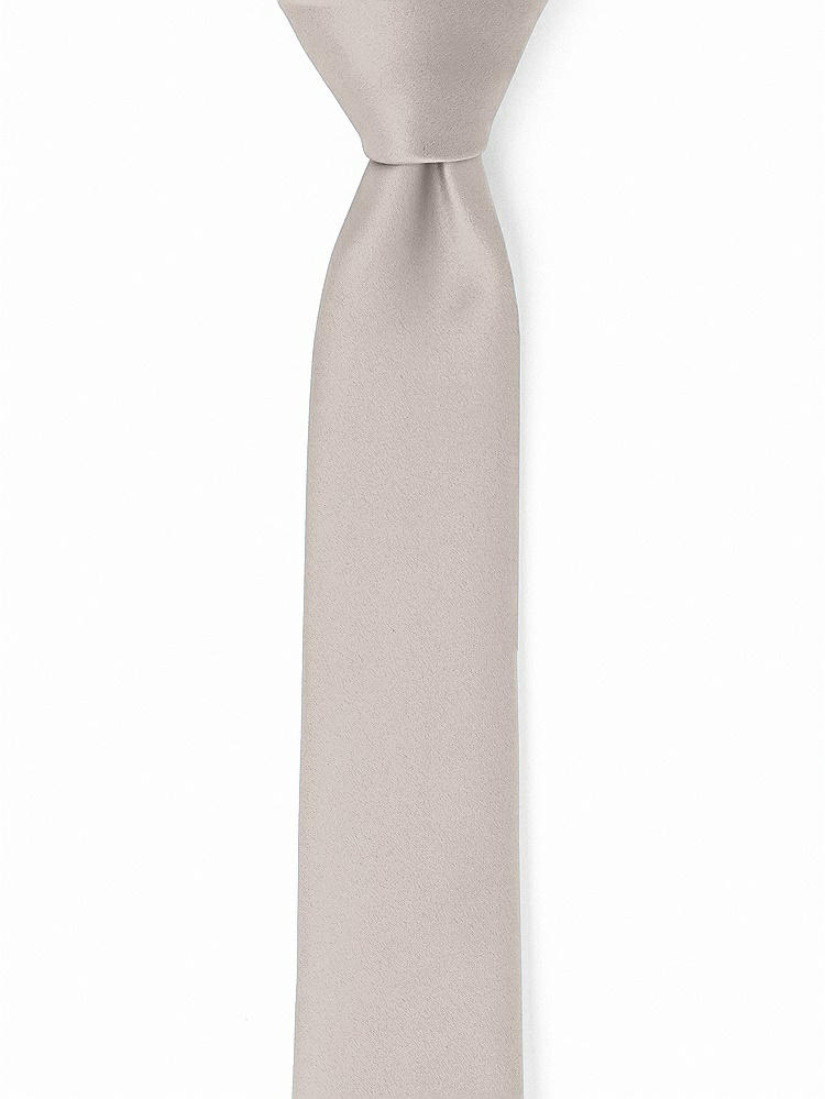 Front View - Taupe Matte Satin Narrow Ties by After Six