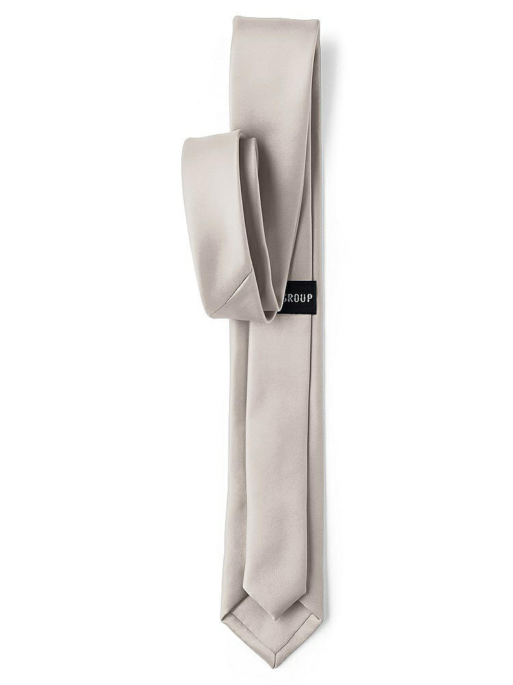 Back View - Taupe Matte Satin Narrow Ties by After Six