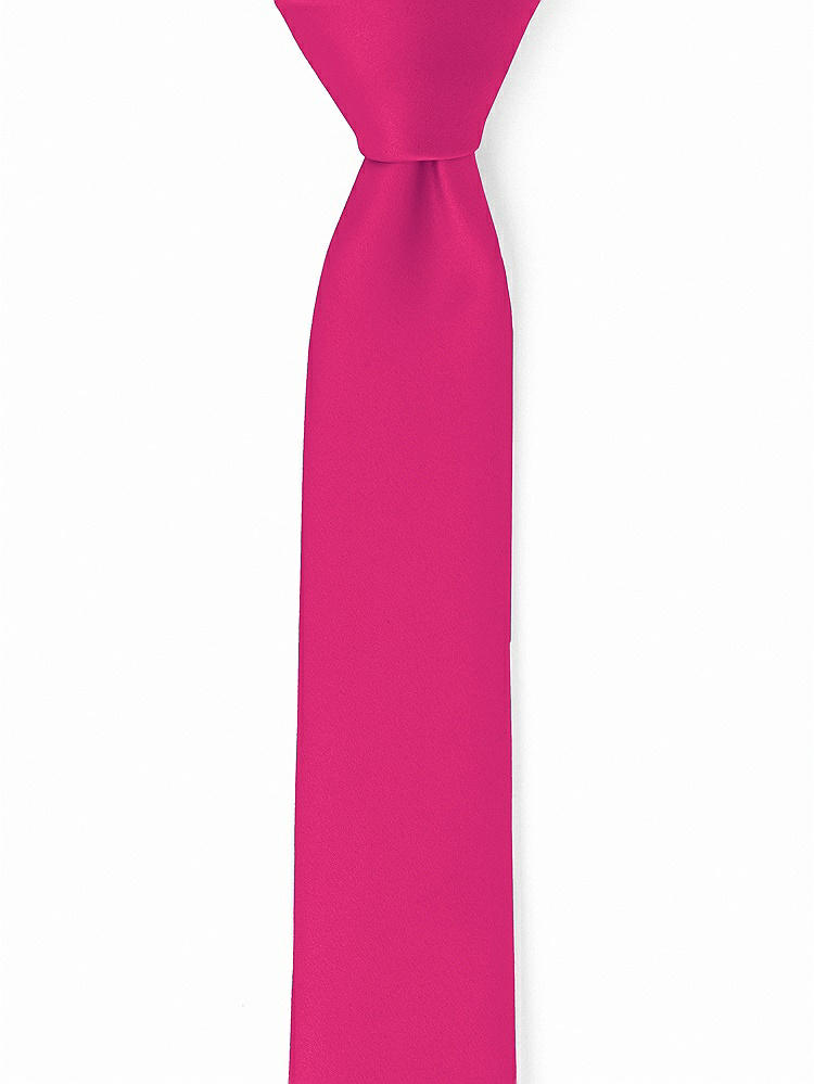 Front View - Think Pink Matte Satin Narrow Ties by After Six
