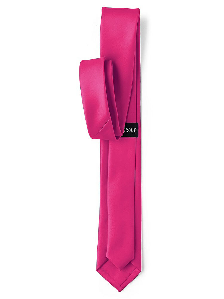Back View - Think Pink Matte Satin Narrow Ties by After Six