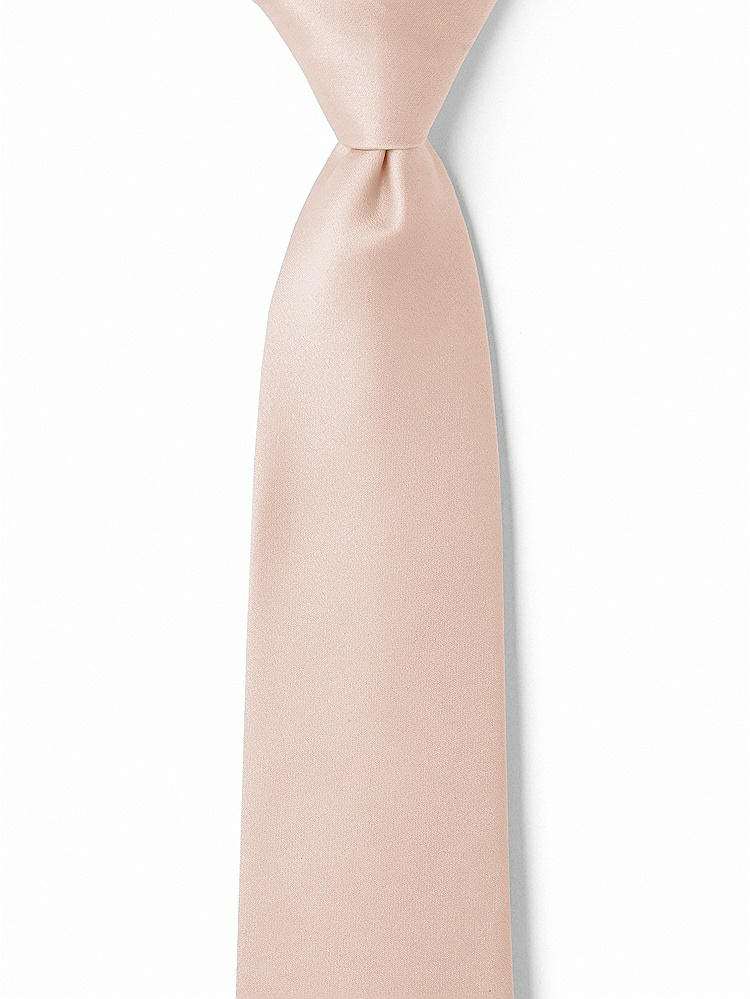 Front View - Cameo Matte Satin Boy's 14" Zip Necktie by After Six