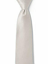 Front View Thumbnail - Oyster Matte Satin Boy's 14" Zip Necktie by After Six