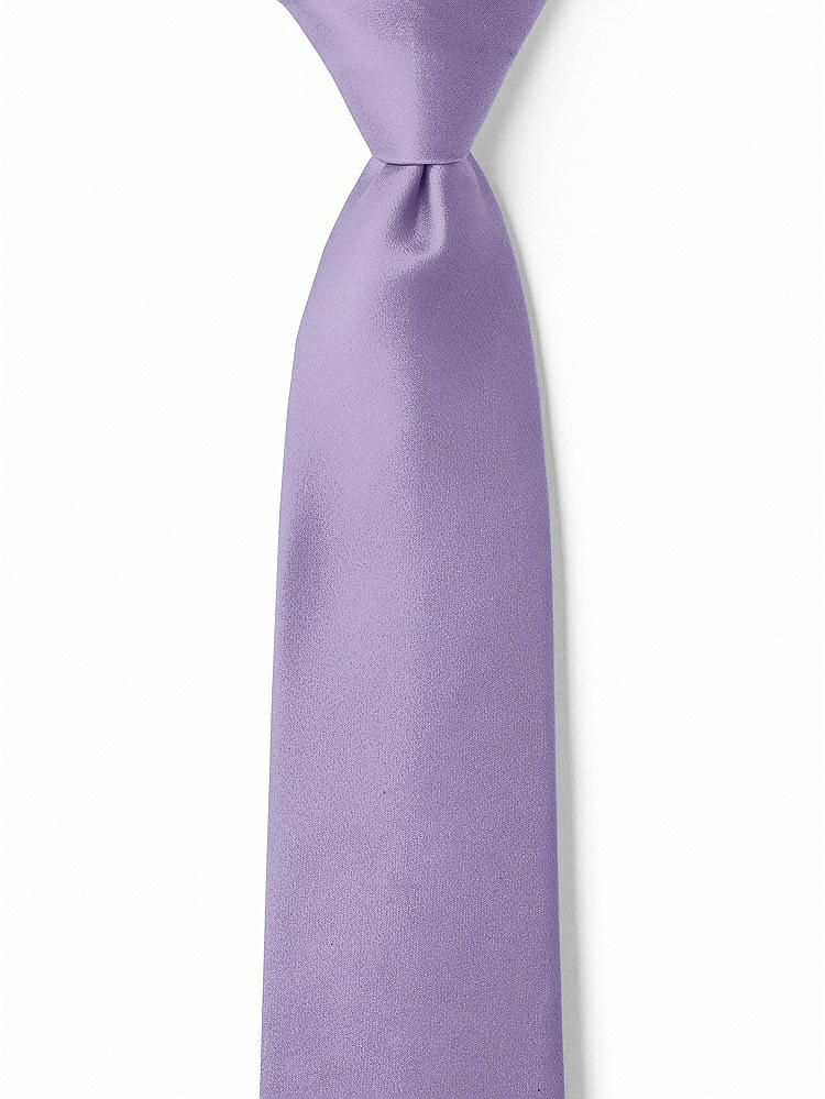 Front View - Passion Matte Satin Boy's 14" Zip Necktie by After Six