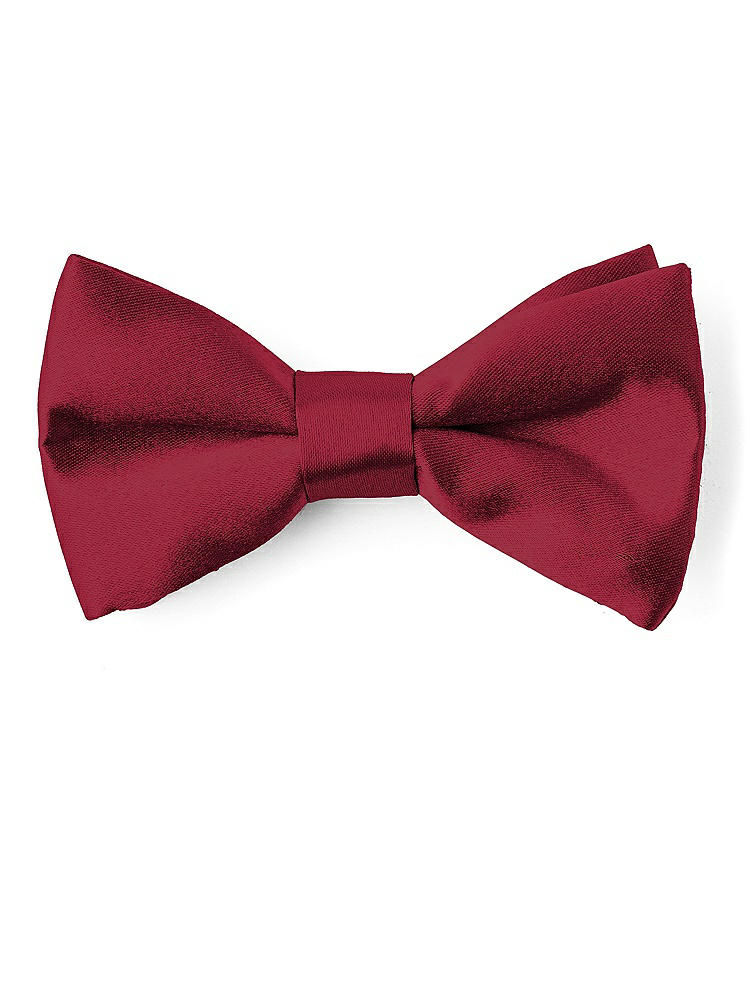 Front View - Burgundy Matte Satin Boy's Clip Bow Tie by After Six