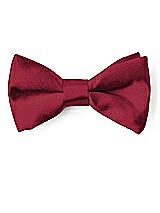 Front View Thumbnail - Burgundy Matte Satin Boy's Clip Bow Tie by After Six