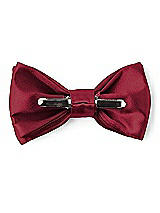 Rear View Thumbnail - Burgundy Matte Satin Boy's Clip Bow Tie by After Six