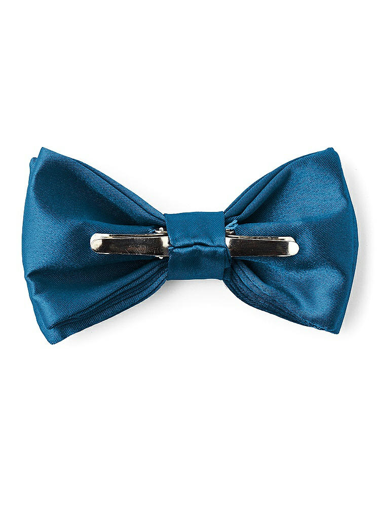 Back View - Ocean Blue Matte Satin Boy's Clip Bow Tie by After Six