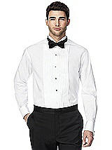 Rear View Thumbnail - White Wing Collar Tuxedo Shirt - The Graham by After Six