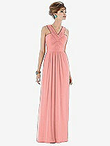 Front View Thumbnail - Apricot Maxi Chiffon Sleeveless Halter Dress
