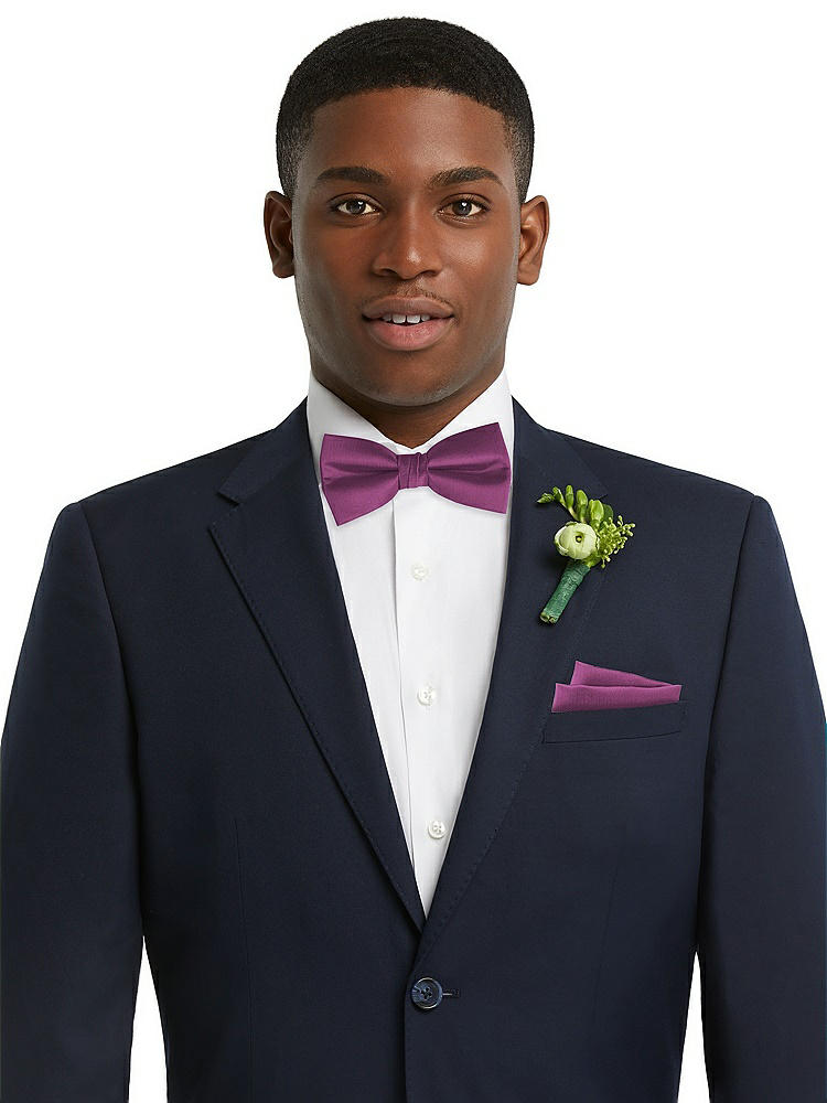 Front View - Radiant Orchid Classic Yarn-Dyed Bow Ties by After Six