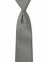Front View Thumbnail - Charcoal Gray Classic Yarn-Dyed Pre-Knotted Neckties by After Six