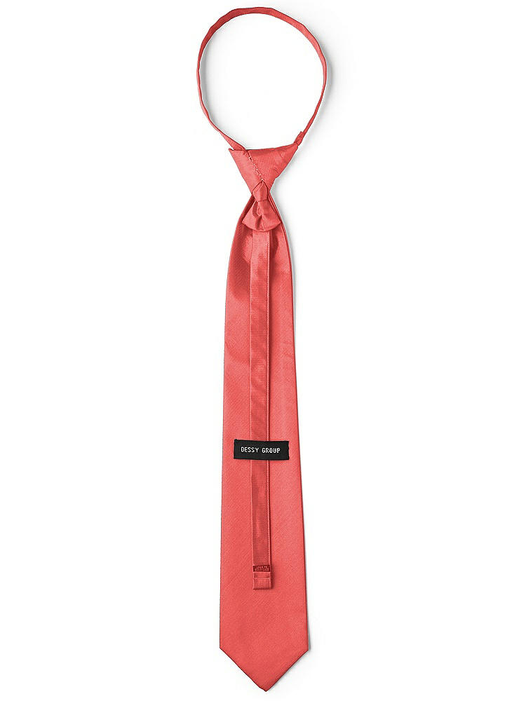 Back View - Perfect Coral Classic Yarn-Dyed Pre-Knotted Neckties by After Six