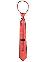 Rear View Thumbnail - Perfect Coral Classic Yarn-Dyed Pre-Knotted Neckties by After Six
