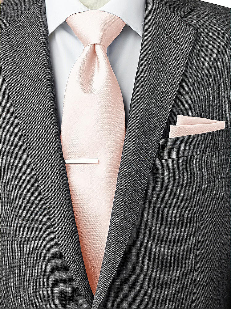 Back View - Blush Classic Yarn-Dyed Pocket Squares by After Six