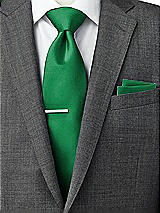 Rear View Thumbnail - Shamrock Classic Yarn-Dyed Pocket Squares by After Six