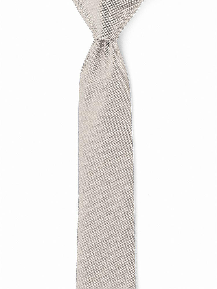 Front View - Taupe Yarn-Dyed Narrow Ties by After Six