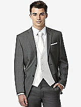 Front View Thumbnail - White Classic Yarn-Dyed Tuxedo Vest by After Six