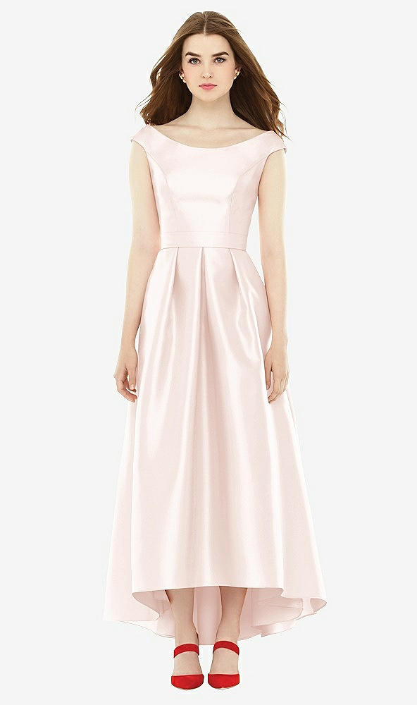 Front View - Blush Alfred Sung Bridesmaid Dress D722