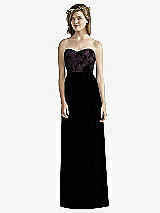 Front View Thumbnail - Aubergine & Off White Social Bridesmaids Style 8171