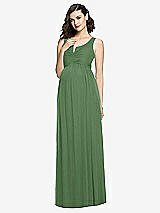 Front View Thumbnail - Vineyard Green Sleeveless Notch Maternity Dress