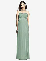 Front View Thumbnail - Seagrass Draped Bodice Strapless Maternity Dress
