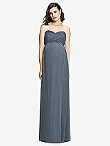 Front View Thumbnail - Silverstone Draped Bodice Strapless Maternity Dress
