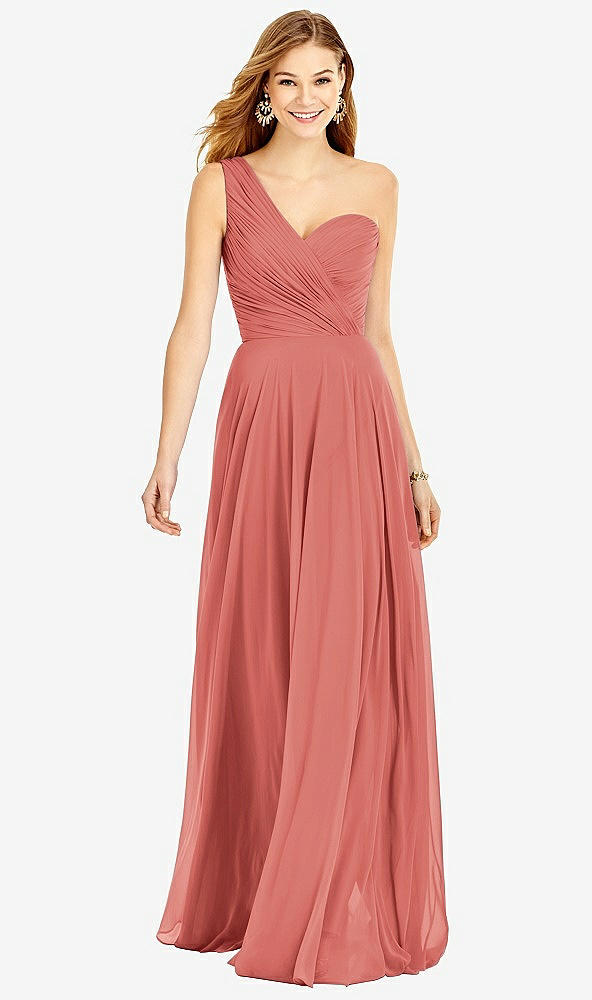Front View - Coral Pink After Six Bridesmaid Dress 6751