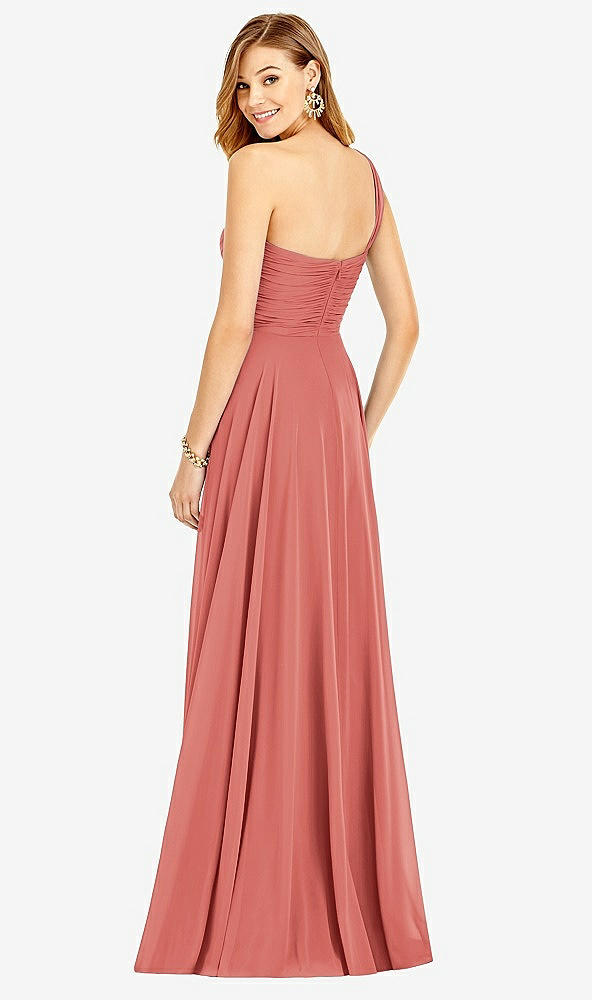 Back View - Coral Pink After Six Bridesmaid Dress 6751