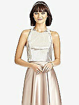 Front View Thumbnail - Silver Dessy Collection Bridesmaid Top T2973