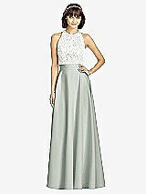 Front View Thumbnail - Willow Green Crepe Maxi Skirt