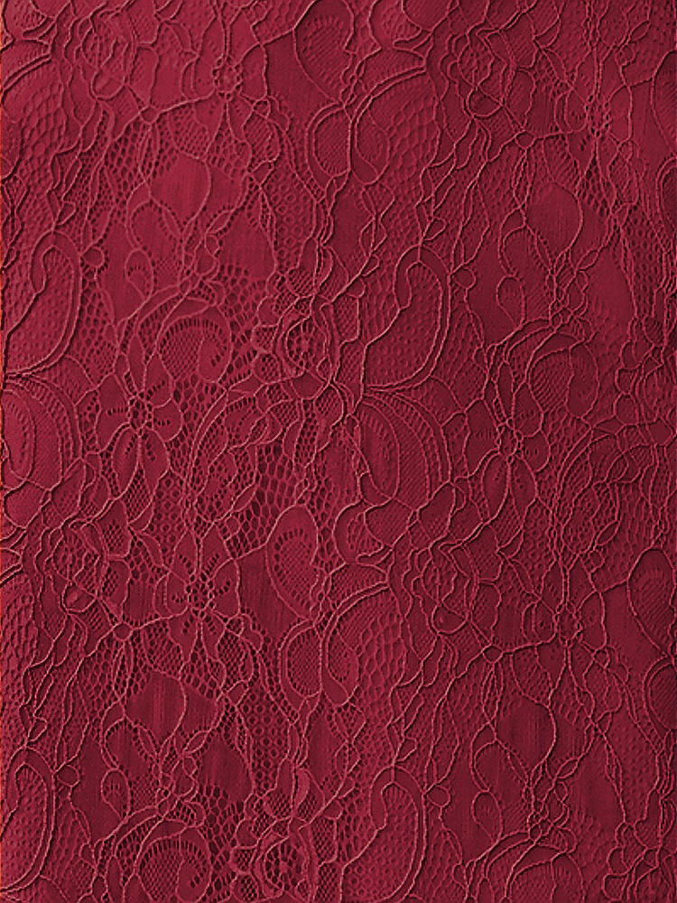 Front View - Burgundy Florentine Lace by the yard