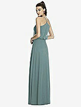 Rear View Thumbnail - Smoke Blue Alfred Sung Bridesmaid Dress D739