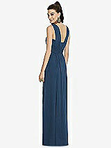 Rear View Thumbnail - Sofia Blue Maxi Chiffon Knit Shirred Strap Dress