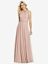 Front View Thumbnail - Toasted Sugar Cross Strap Open-Back Halter Maxi Dress