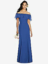 Front View Thumbnail - Classic Blue Social Bridesmaids Dress 8182