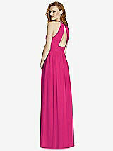 Rear View Thumbnail - Think Pink Cutout Open-Back Shirred Halter Maxi Dress