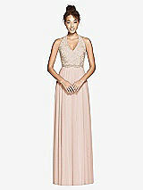 Front View Thumbnail - Cameo & Cameo Studio Design Collection 4512 Full Length Halter Top Bridesmaid Dress