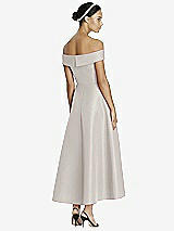 Rear View Thumbnail - Oyster Studio Design 4513 Midi Off-the-Shoulder Bridesmaid Dress