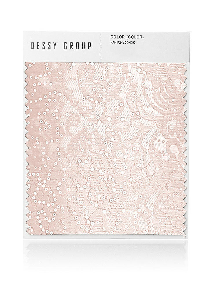 Front View - Blush Sequin Lace Swatch