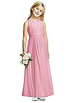 Front View Thumbnail - Peony Pink Flower Girl Dress FL4054