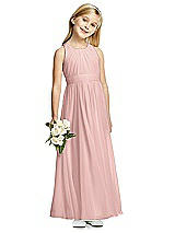 Front View Thumbnail - Rose - PANTONE Rose Quartz Flower Girl Dress FL4054