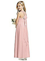 Rear View Thumbnail - Rose - PANTONE Rose Quartz Flower Girl Dress FL4054