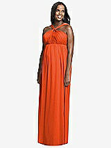Front View Thumbnail - Tangerine Tango Dessy Collection Maternity Bridesmaid Dress M431