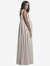 Rear View Thumbnail - Taupe Dessy Collection Maternity Bridesmaid Dress M433