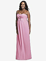 Front View Thumbnail - Powder Pink Dessy Collection Maternity Bridesmaid Dress M434