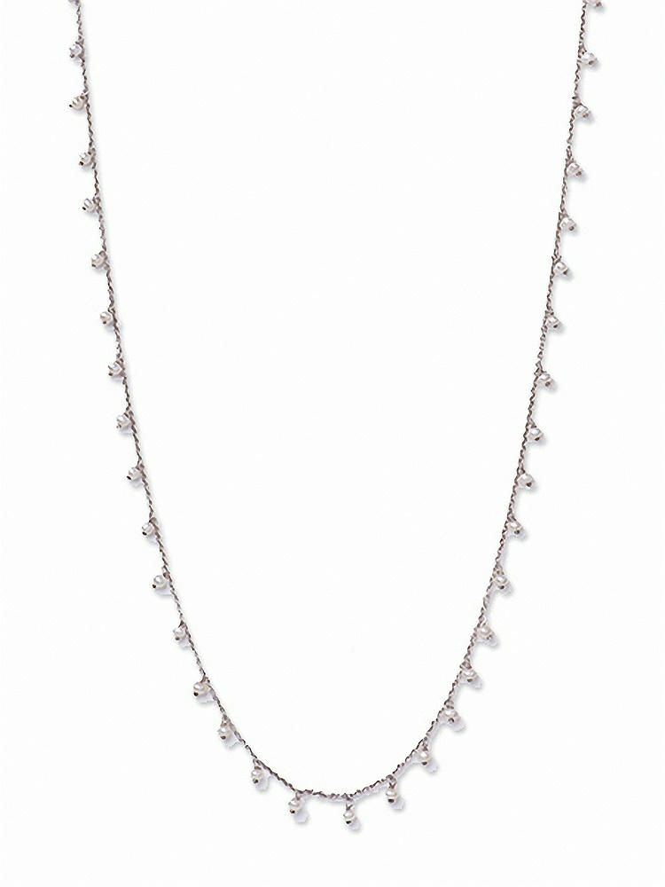 Front View - Silver Freshwater Pearl Necklace