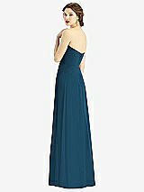 Rear View Thumbnail - Atlantic Blue Strapless Sweetheart Gown with Optional Straps
