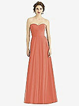 Front View Thumbnail - Terracotta Copper Strapless Sweetheart Gown with Optional Straps